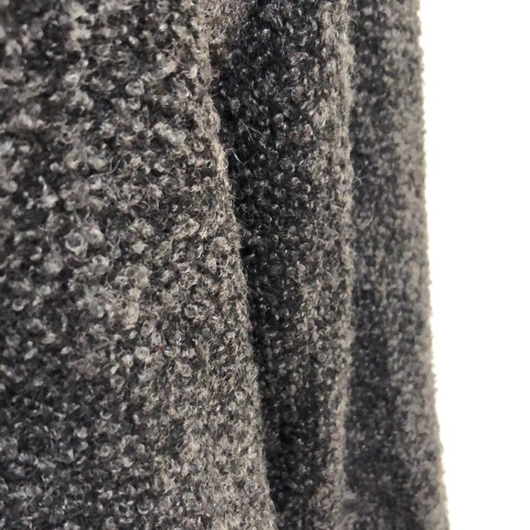 Sandro Pea Coat Peacoat Size 12 Gray Fuzzy Wool Blend - Picture 4 of 14